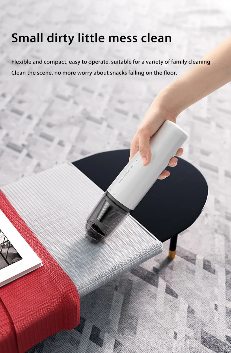 Xiaomi Electric Vacuum Cleaner Car Household Dual Use Portable High Power Handheld Wireless Powerful Dust Remover Deep Cleaning