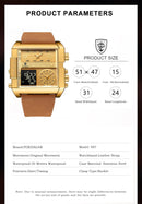 POEDAGAR Luxury Man Watch Quartz Waterproof Luminous Date Chronograph Leather Men Wristwatch Military Sports Men's Watches Reloj