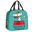 Custom Rock Tees Group Walk Snoopy Lunch Bag Women Cooler Thermal Insulated Lunch Boxes for Kids School