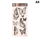 1Sheet Waterproof Temporary Tattoo Sticker 3D Butterfly Theme Fake Tattoo for Women Body Leg Arm Art