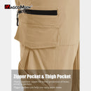 MAGCOMSEN Summer Men's Shorts Quick-drying Lightweight with 7 Pockets Waterproof 3/4 Shorts for Fishing Hiking