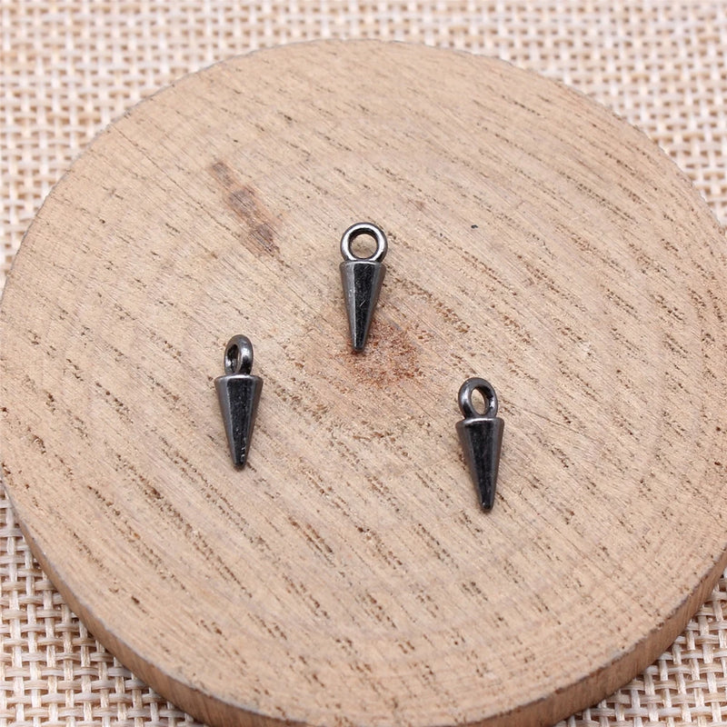 WYSIWYG 40pcs 11x4mm Antique Silver Color Awl Charms Pendant For Jewelry Making DIY Jewelry Findings