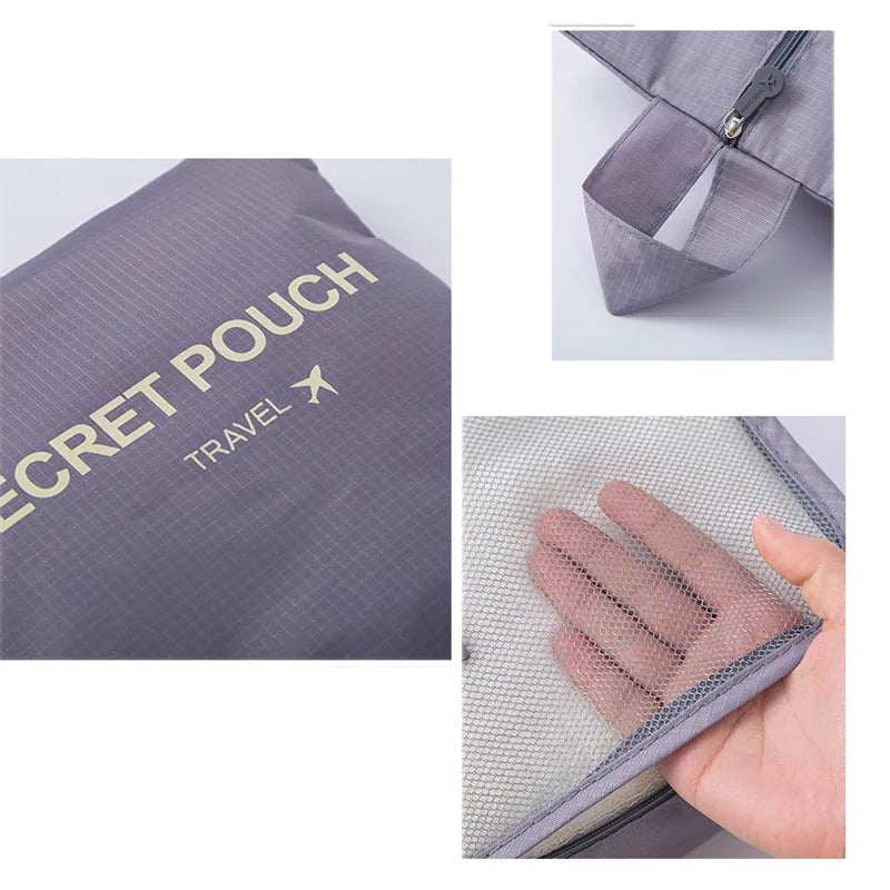 7/piece Travel Storage Bag Waterproof Organizing Clothes Travel Essentials Travelling Accesories Packing Multifunction Set Pouch