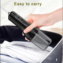 Irrigador bucal portátil, recargable por USB, con chorro de agua, resistente al agua.