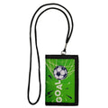 Kids Wallet for Boy Sports Football Soccer Pattern Trifold Wallet wtih Lanyard Zippered Coin Pocket and Card Holder