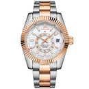 Automatic Watch for Men Mechanical Movement Stainless Steel Rose Gold Blue Luxury Sky 40mm Reloj Hombre Baratos