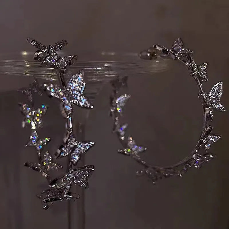 New Fashion Geometry Earrings  Earrings for Women Golden Zircon Dangle Earrings Valentines Day Anniversary Birthday Jewelry Gift