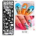Christmas Nail Stamping Plates Cute Penguins Bear Winter Decor Deer Snowflakes Nail Stencils Printing Templates