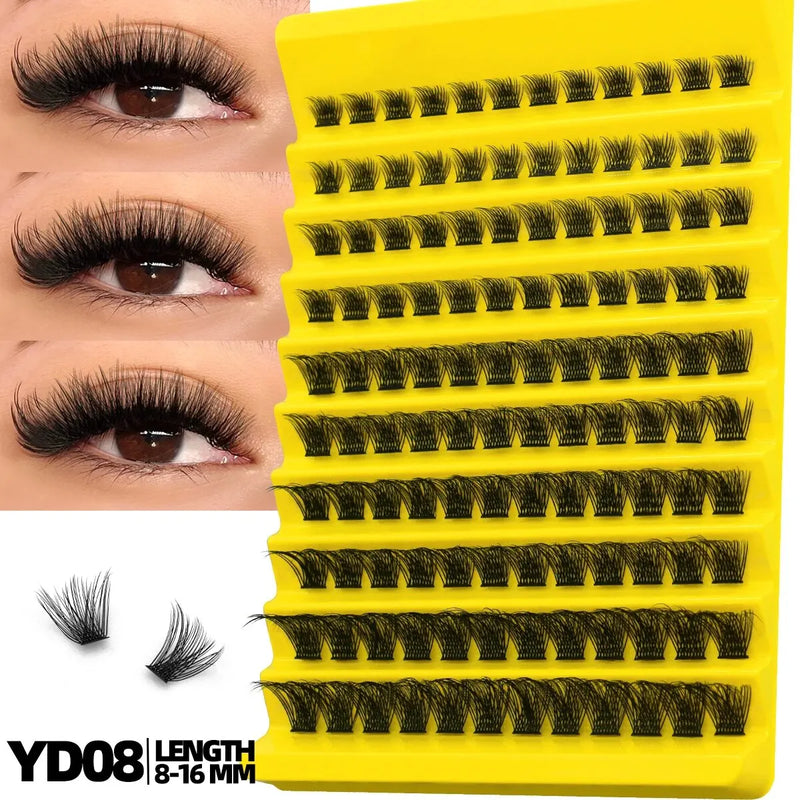 Cluster Lashes Mixed Tray Individual Eyelashes 3D Volume Eye Lashes Soft Natural Lashes Makeup Tools