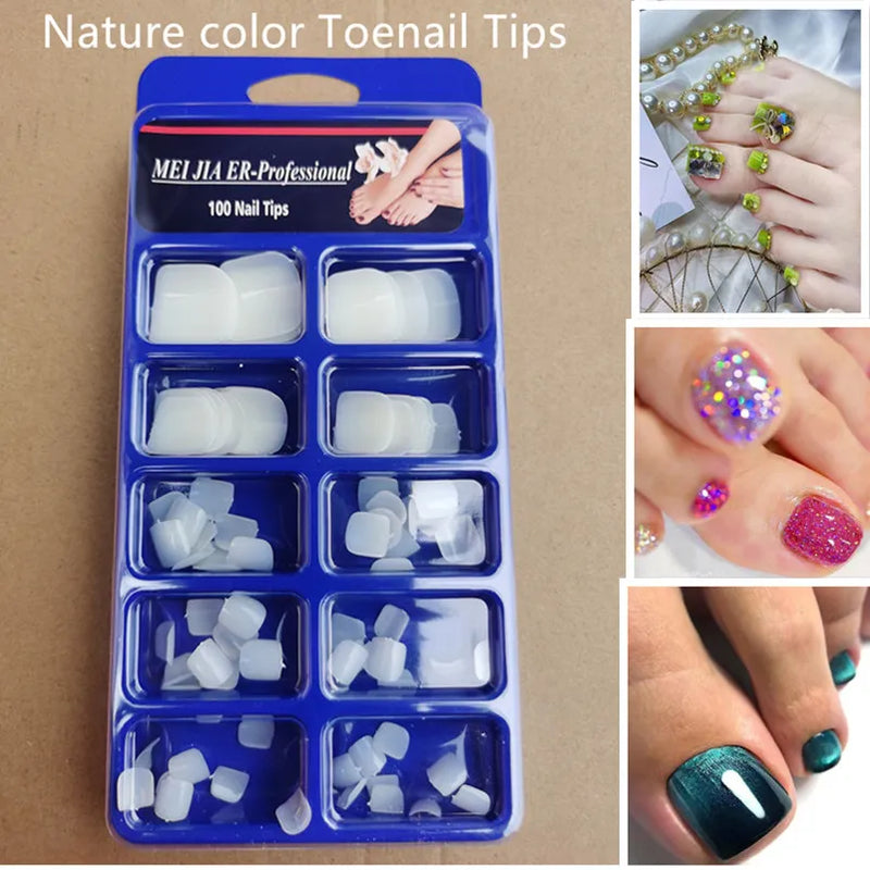 Fake Nails 100PCS Claw Shape Full Cover Wearable DisassemblyGlossy Pure White Red Orange Natural False Nails Tips