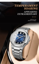 Classic Retro Brand Men Watch Business Steel Belt Calendar Luminous Waterproof Square Male Clock Fashion Quartz Watches gift