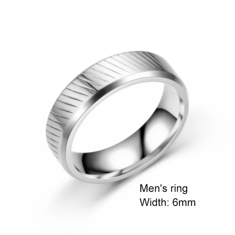 SOHOT  Titanium Steel Variety Couple Ring Jewelry For Lovers' And Unisex Punk Fashion Simple Travel Wedding Party Gift Wholesale