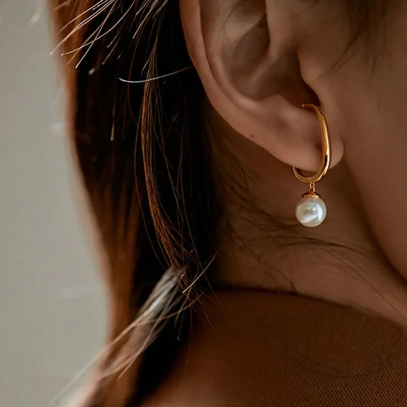 French Retro Ear Bone Clip Asymmetric Earrings Japanese Simple Ear Hanging Without Ear Hole Ear Clip