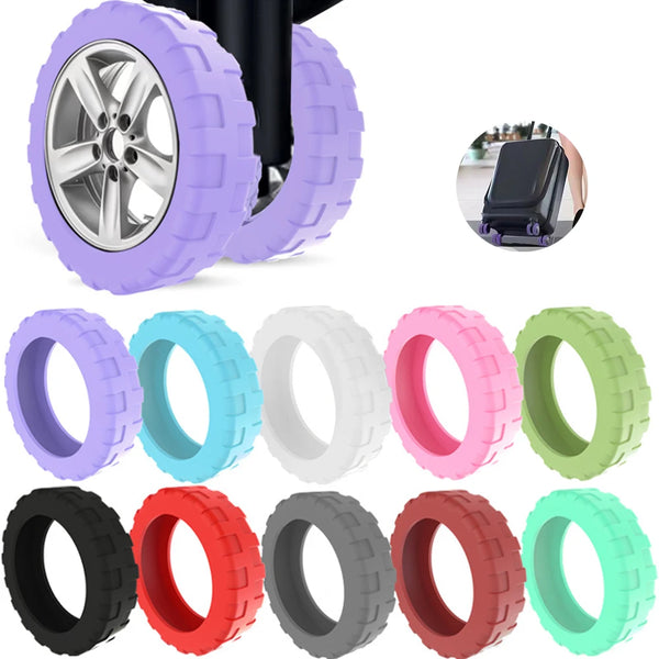 8PCS/Set Suitcase Parts Axles Travel Luggage Caster Shoes Silicone with Silent Sound Luggage Wheels Protector Reduce Noise.-zmt