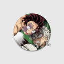 58/32/44mm Anime Demon Slayer Round Brooches Cartoon Lapel Pins Cosplay Badges Backpack Clothes Bag Jewelry Accessories Gifts