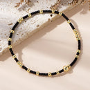1pc Beach Vocation Themed Mixed Color Design 18K Gold Plated Copper & Bead Bracelet Cute & Luck For Festival Jewelry Gift