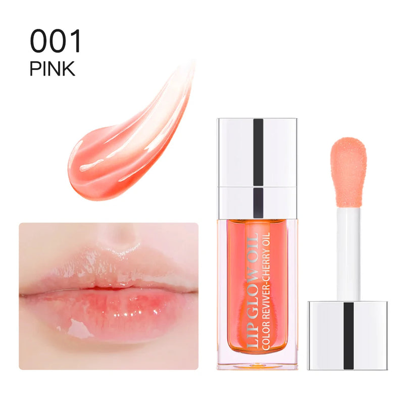 6ml Crystal Jelly Moisturizing Lip Oil Plumping Safety Lip Gloss Makeup Sexy Plump Hydrating Lip Glow Oil Tinted Lip Plumper