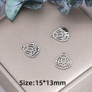 3pcs Vintage Lotus Flower/Potted Plant/Maple Leaf Art Line DIY Tassels Earrings Necklace Jewelry Making Titanium Steel Pendant