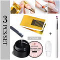 2/3pcs Extension Nail Polish Set Clear White Pink Gold Foil Glitter Quick Builder Gel Uv Led Nail Glue Nail Tips Extension Kit