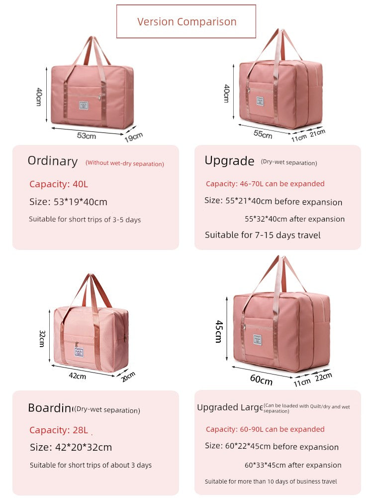 Women's Short-Distance Satchel Portable Trolley Case Travel Bag