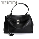 CY NICHE2024Genuine Leather Women's Tote Bag Lazy Bag Rodeo Briefcase Handbag Underarm Bag Large Capacity Crossbody Shoulder Bag