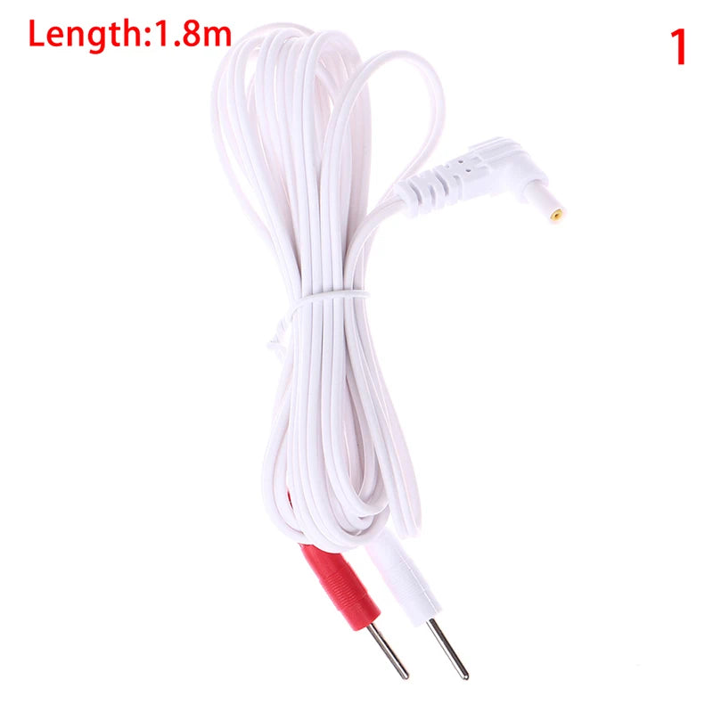 2/4Button 2/4pin Electrotherapy Electrode Lead Electric Shock Wires Cable For Massager Connection Cable Massage And Relaxation
