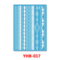 1PC Hanna Lace Tattoo Sticker White Silk Printing Waterproof Disposable Tattoo for Arm Sexy Bracelet