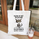 Animal Joke Graphic Tote Bag Ladies Shopping Bag Cat Aesthetic Reusable Canvas Shoulder Bag Stylish Student Shoulder Handbag