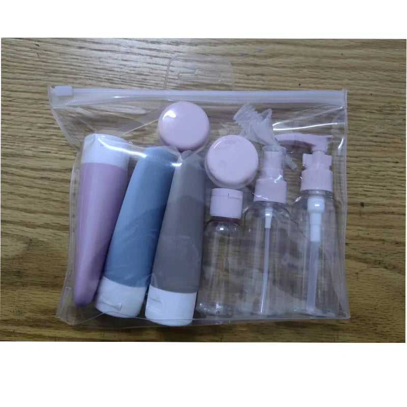 Travel Refillable Bottle Set Spray Lotion Shampoo Shower Gel Tube Bottling Cosmetic Empty Liquid Container Portable Tool