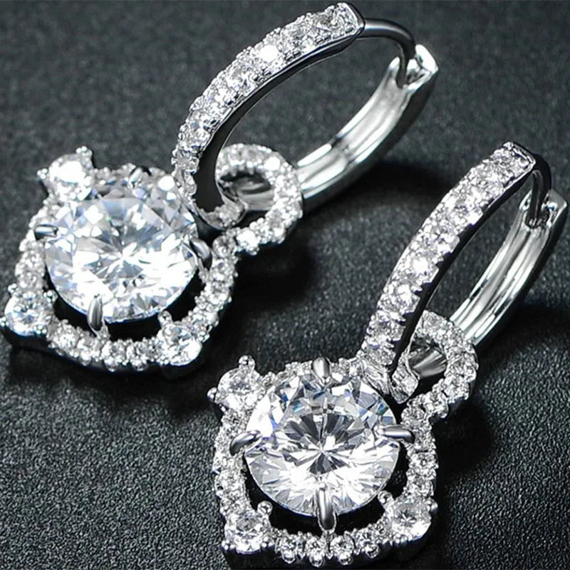 2024 New Bride Engagement Wedding Jewelry Elegant Shiny Mosan Diamond Beautiful Gift Milan Girl Fashion Pendant Earrings