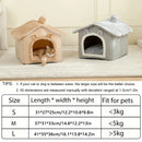 Foldable Pet House Removable Washable Cat House Puppy Cave Sofa Pet Bed House for Extra Small Dogs and Small and Medium Cats