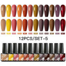 Mtssii 10PCS Reflective Gel Nail Polish Set Fluorescent Glitter Semi Permanent Hybrid Gel Varnish Soak Off UV Lamp For Manicure