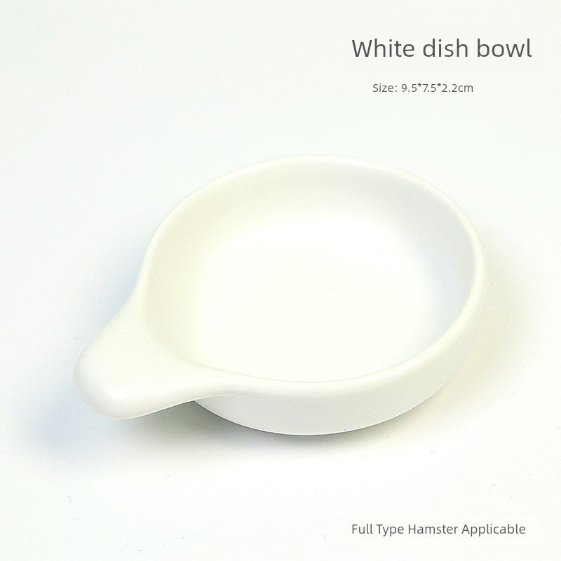 Little Hamster Food Basin Ceramic Rice Bowl Flower and Mouse Djungarian Hamster Special Daily Necessities Cage Toy Set Food Bowl