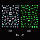 Shiny Maple Geometry Autumn Nail Art Stickers Laser Sector Fall Leaves Decals Cute Squirrel Slider Manicure Decorations CHCJ-076