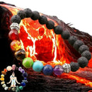 Fashion 7 Chakra Beads Bracelet Natural Stone Black Rope Braided Yoga Reiki Healing Balance Bracelets & Bangles Meditation Gift