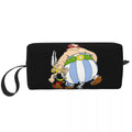 Custom Anime Asterix And Obelix Travel Cosmetic Bag for Women Cartoon Getafix Toiletry Makeup Organizer Beauty Storage Dopp Kit