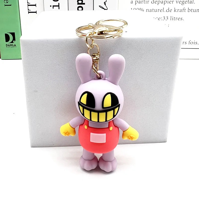 Magical Digital Circus Pomni Jax Silicone Cartoon Keychain Toy Theater Rabbit Doll Filling Toy Children's Christmas Gift
