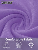 TACVASEN Cotton UPF50+ Sun Protection T-Shirts Womens Fashion V-Neck Long Sleeve Casual Tops Breathable Soft Outdoor Tee Shirts