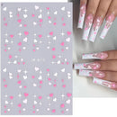 Red Wing Heart Nail Stickers 3D Glitter Stars Moon Lines Foil Metallic Manicure Valentines Decal Slider Manicure Decoration Tips