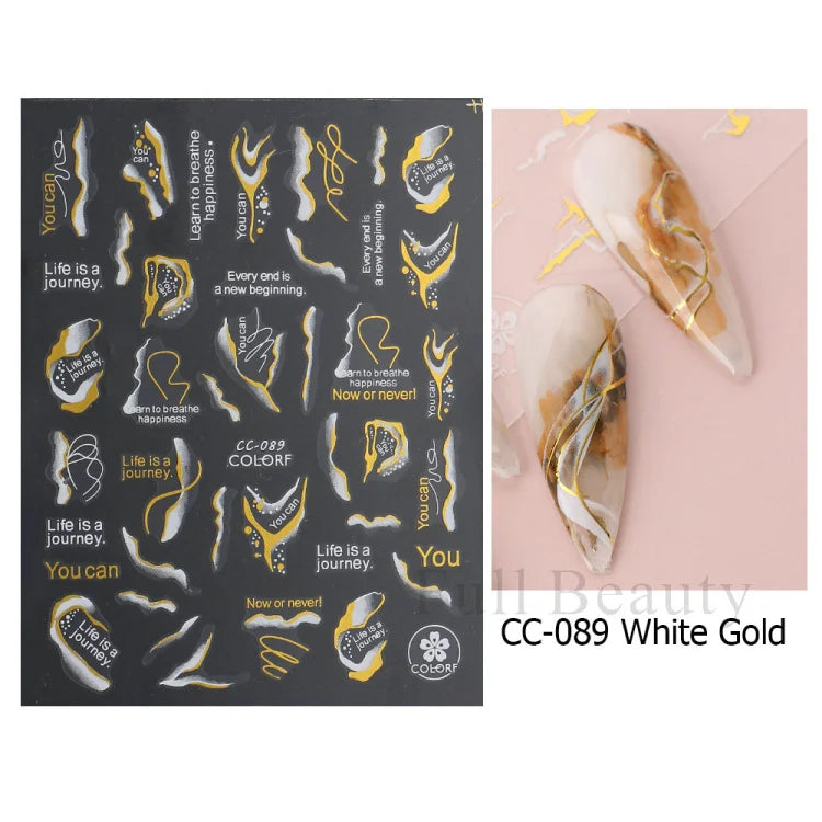 Shiny Maple Geometry Autumn Nail Art Stickers Laser Sector Fall Leaves Decals Cute Squirrel Slider Manicure Decorations CHCJ-076