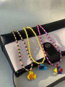 2022 Bohemian Simple Retro Little Yellow Duck Seven Star Ladybug Pearl Necklace Colorful Beaded Women Girls Party Jewelry