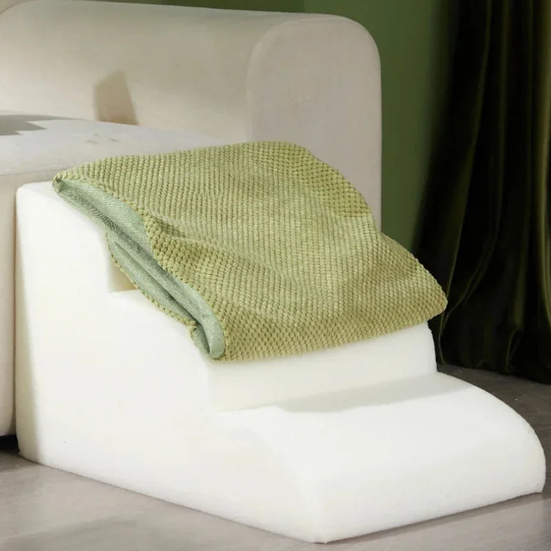 Pet 2/3 Steps Stairs Memory Foam Dog Sofa Stairs for Small Dog Cat Ramp Ladder Anti-slip Puppy Stairs Ramps Dog Supplies