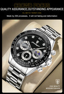 POEDAGAR Luxury Watch For Men High Quality Luminous Waterproof Chronograph Men's Watch Stainless Steel Men Quartz Watches Reloj