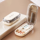 Portable Pill Organizer 3 Times A Day Pill Box Compartments Travel Pill Holder for Vitamins Medicines Small Pocket Medicine Case