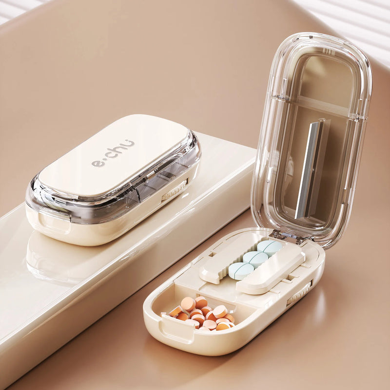 Portable Pill Organizer 3 Times A Day Pill Box Compartments Travel Pill Holder for Vitamins Medicines Small Pocket Medicine Case