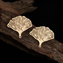 10pcs 33*30mm Hollow Ginko Leaf Charms Brass Filigree Leaf Pendant for Jewellery Parts B3810