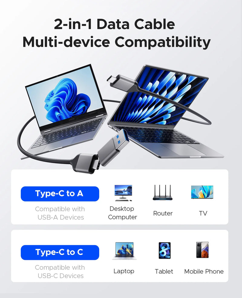 ORICO Portable External Solid State Drive External Hard Drive USB 3.2 Gen2 SSD for iPhone 15/Pro Windows Mac Lightweight