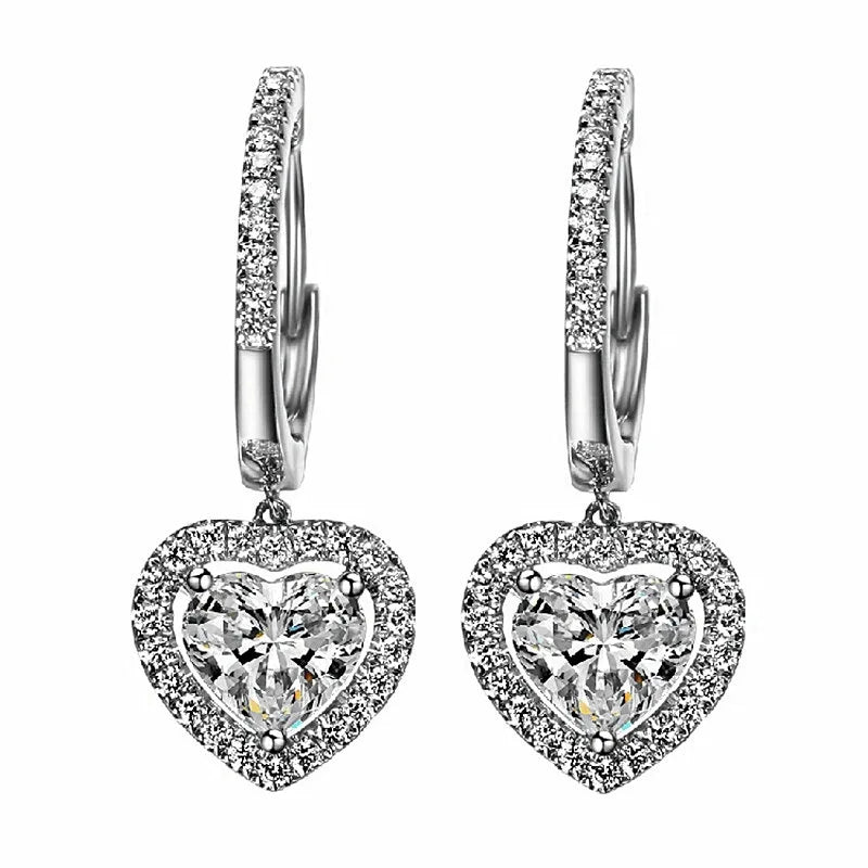 2024 New Bride Engagement Wedding Jewelry Elegant Shiny Mosan Diamond Beautiful Gift Milan Girl Fashion Pendant Earrings