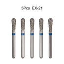 5Pcs/Bag Dental Diamond Burs Drill FG 1.6mm Bur For High Speed Handpiece Denspay Dental Bur Polishing Whitening Lab Material