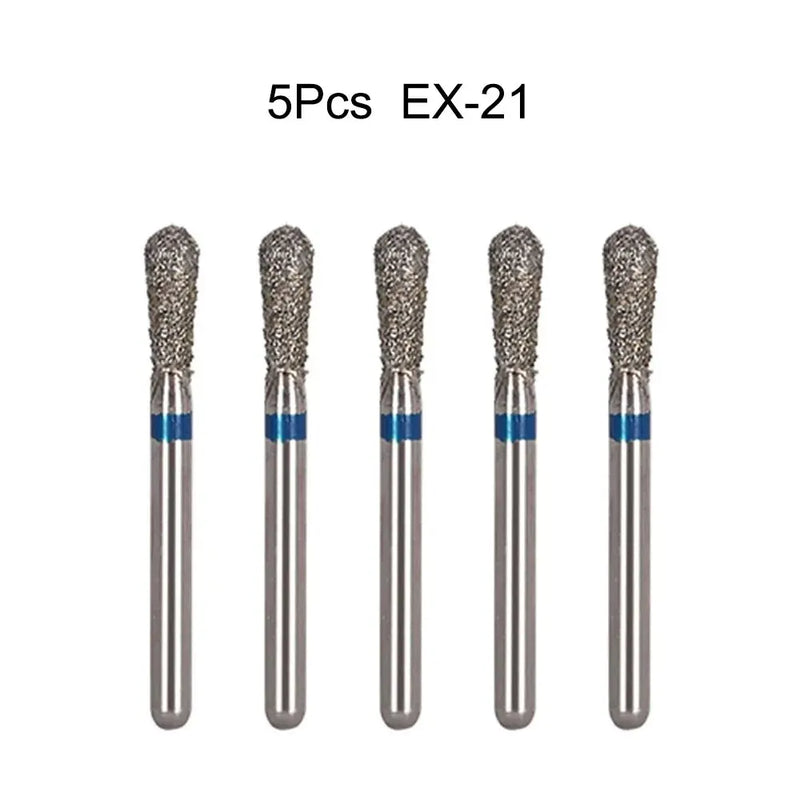5Pcs/Bag Dental Diamond Burs Drill FG 1.6mm Bur For High Speed Handpiece Denspay Dental Bur Polishing Whitening Lab Material